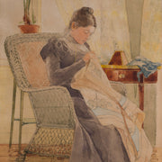 Ella Waldenström - A Sewing Woman, 1900 - CLASSICARTWORKS