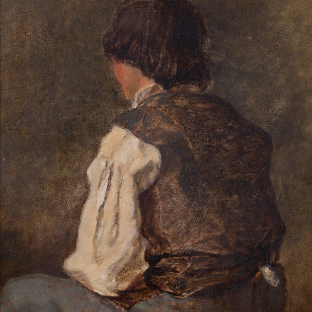 Emma Ekwall - Portrait of a Young Boy Seen from Behind - CLASSICARTWORKS