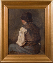 Emma Ekwall - Portrait of a Young Boy Seen from Behind - CLASSICARTWORKS