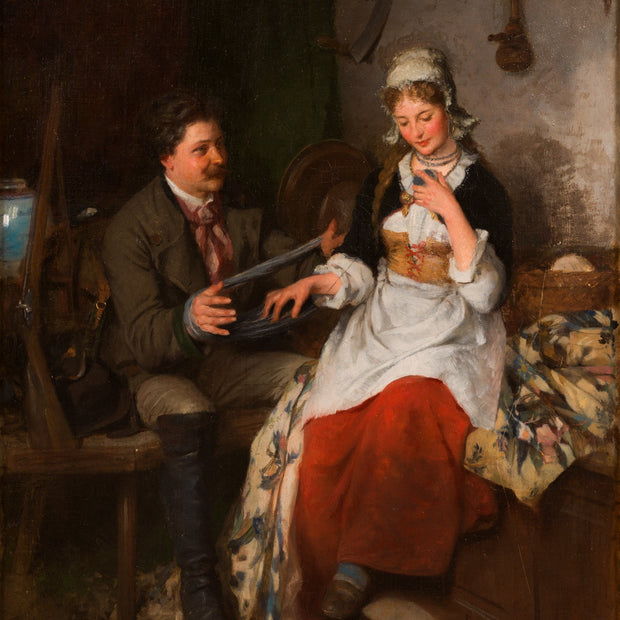 Emma Ekwall - The Wool Winder (1877) - CLASSICARTWORKS