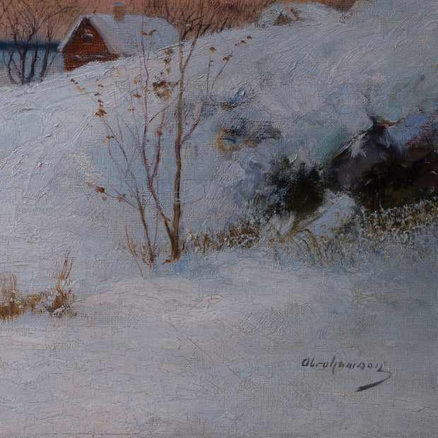 Erik Abrahamson - Winter Sunset Over the Frozen River - CLASSICARTWORKS