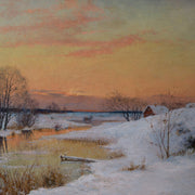 Erik Abrahamson - Winter Sunset Over the Frozen River - CLASSICARTWORKS