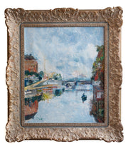 Erik Jerken - City Canal With Boats - CLASSICARTWORKS