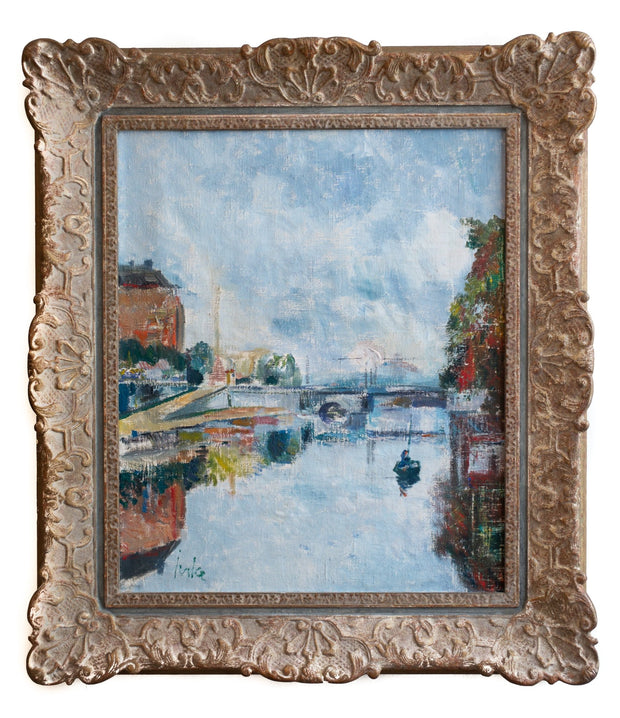 Erik Jerken - City Canal With Boats - CLASSICARTWORKS