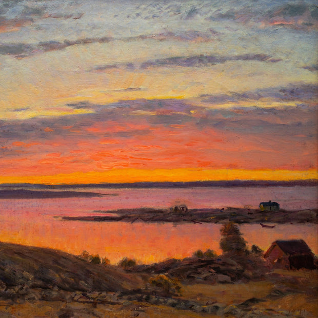 Ernst Smith - Lake View in Glowing Evening Light - CLASSICARTWORKS