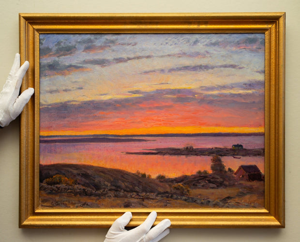 Ernst Smith - Lake View in Glowing Evening Light - CLASSICARTWORKS