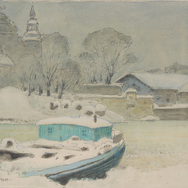 Ferdinand Boberg - View from Strandvägen towards Djurgården, Stockholm - CLASSICARTWORKS