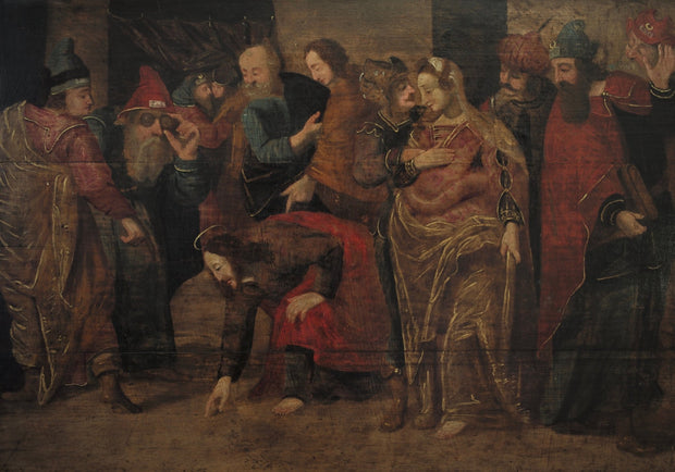 FOLLOWER OF FRANS FRANCKEN II - THE ADULTEROUS WOMAN - CLASSICARTWORKS