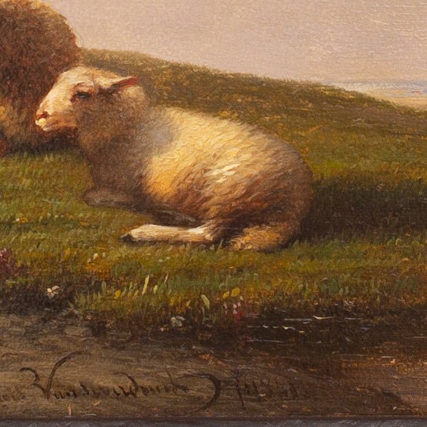 Frans van Severdonck - Sheep Resting in a Meadow - CLASSICARTWORKS