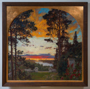 Gottfrid Kallstenius - A view of Stockholm from an imaginary terrace - CLASSICARTWORKS