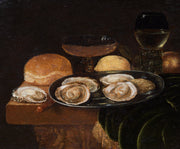 Govert Dircksz Camphuysen - Still Life with Oysters, a Roemer and Other Objects - CLASSICARTWORKS