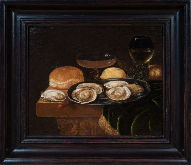 Govert Dircksz Camphuysen - Still Life with Oysters, a Roemer and Other Objects - CLASSICARTWORKS