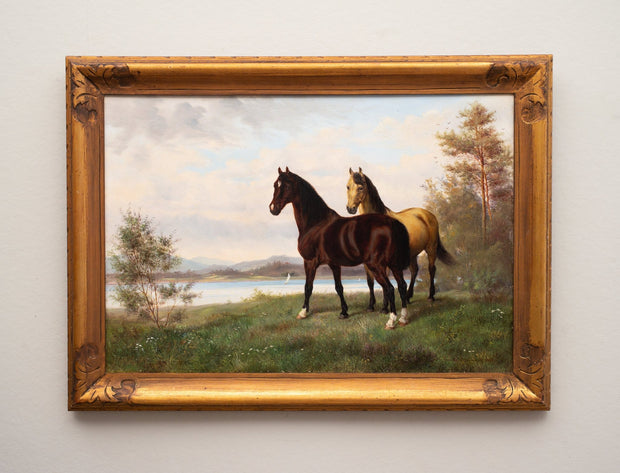 Gumme Åkermark - Two Horses in a Landscape - CLASSICARTWORKS