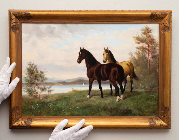 Gumme Åkermark - Two Horses in a Landscape - CLASSICARTWORKS