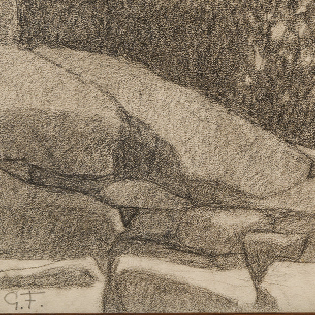 Gustaf Fjæstad - A Rocky Shore at Night, Full Moon - CLASSICARTWORKS