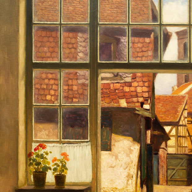 Henrik Nordenberg - A Reading Girl Sitting in a Doorway - CLASSICARTWORKS