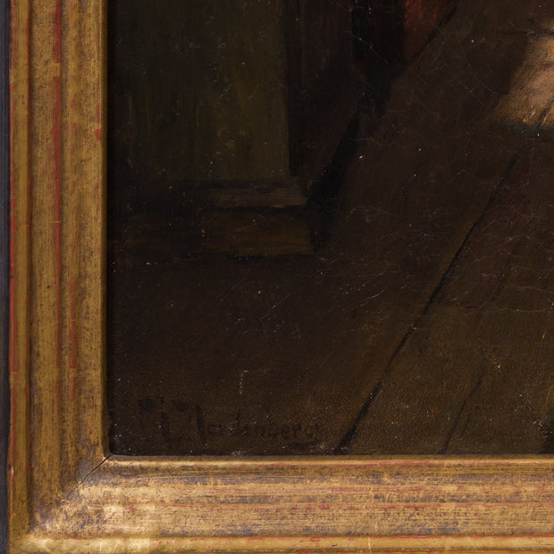 Henrik Nordenberg - Interior with Lady at the Staircase - CLASSICARTWORKS