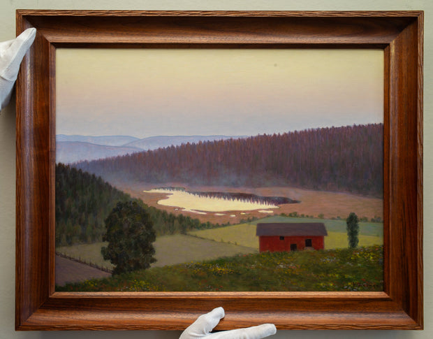 Hilding Werner - Landscape With a Red Barn - CLASSICARTWORKS