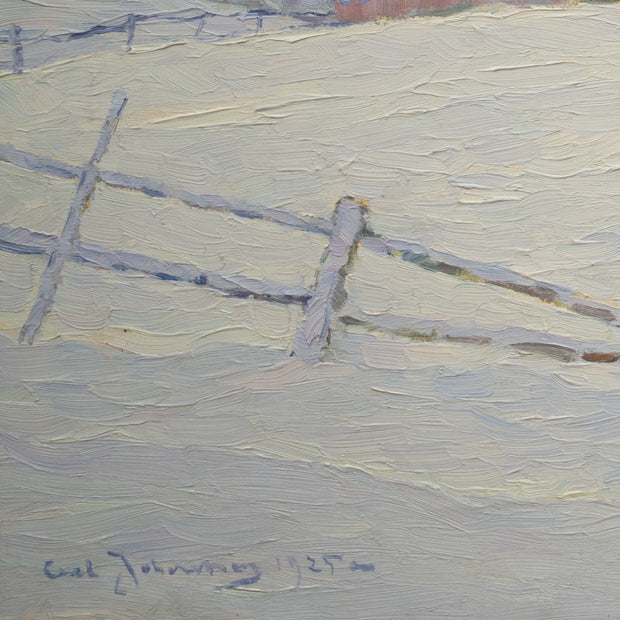 Impressionist Winter Landscape by Carl Johansson - CLASSICARTWORKS