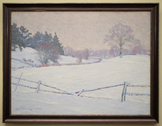 Impressionist Winter Landscape by Carl Johansson - CLASSICARTWORKS