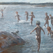 Paul Graf - Children Bathing by a Rocky Shore, 1892