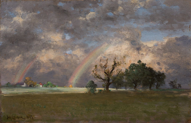 Johan Ericson - Landscape with Double Rainbow, 1887 - CLASSICARTWORKS
