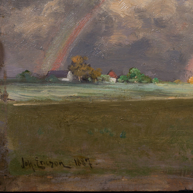 Johan Ericson - Landscape with Double Rainbow, 1887 - CLASSICARTWORKS