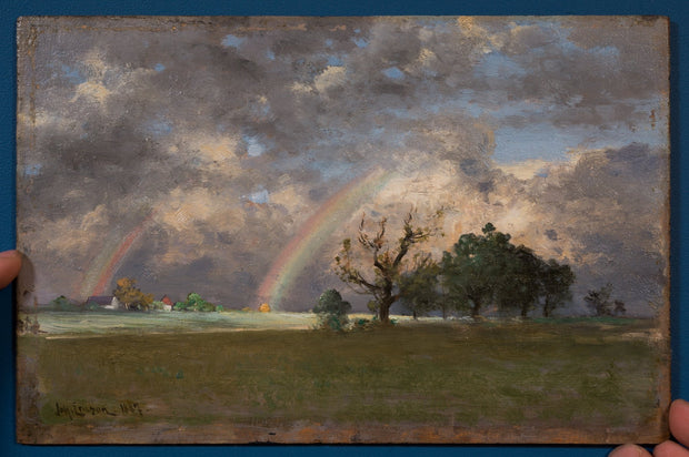 Johan Ericson - Landscape with Double Rainbow, 1887 - CLASSICARTWORKS