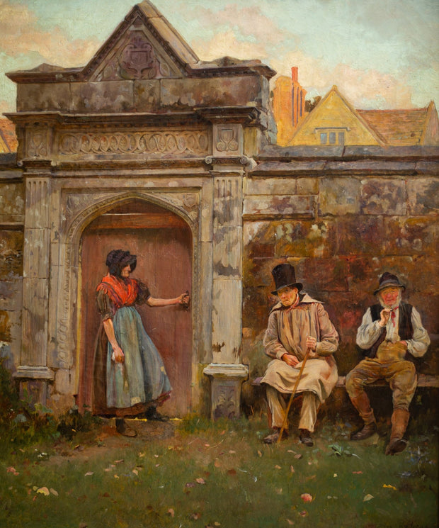 John Seymour Lucas - The Old Gateway - CLASSICARTWORKS