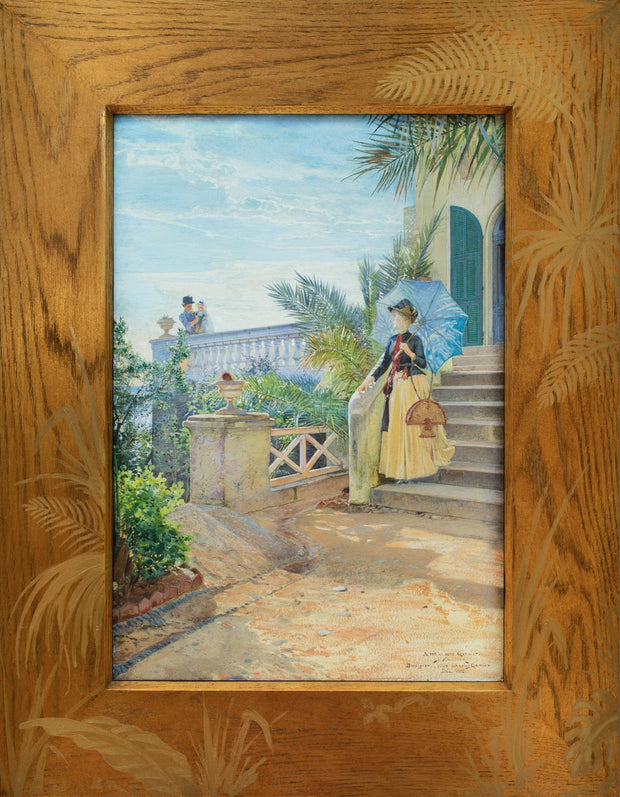 Julius Kronberg - In the Garden at Villa Garnier, 1888 - CLASSICARTWORKS