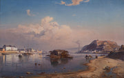 Karl Adloff - View of Koblenz from the Rhine towards the Fortress of Ehrenbreitstein, 1855 - CLASSICARTWORKS