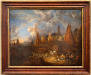 Lucas Smout II - A Coastal Landscape With Travellers and Fishermen Selling Their Catch - CLASSICARTWORKS