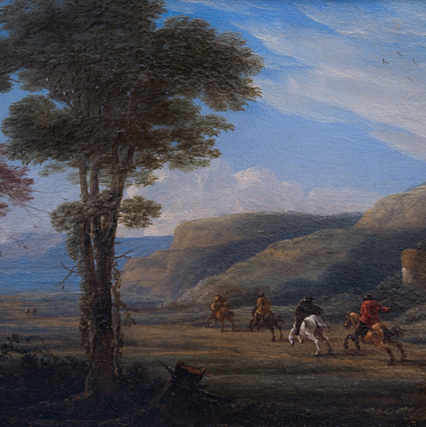 Netherlandish 17th Century School - Landscape with Riders - CLASSICARTWORKS