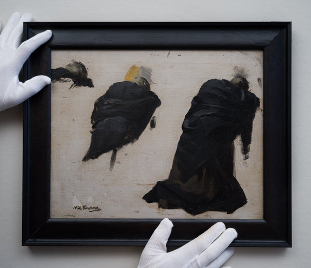 Nils Forsberg - Oil Sketch for the Painting "Death of a Hero", c. 1885-88 - CLASSICARTWORKS