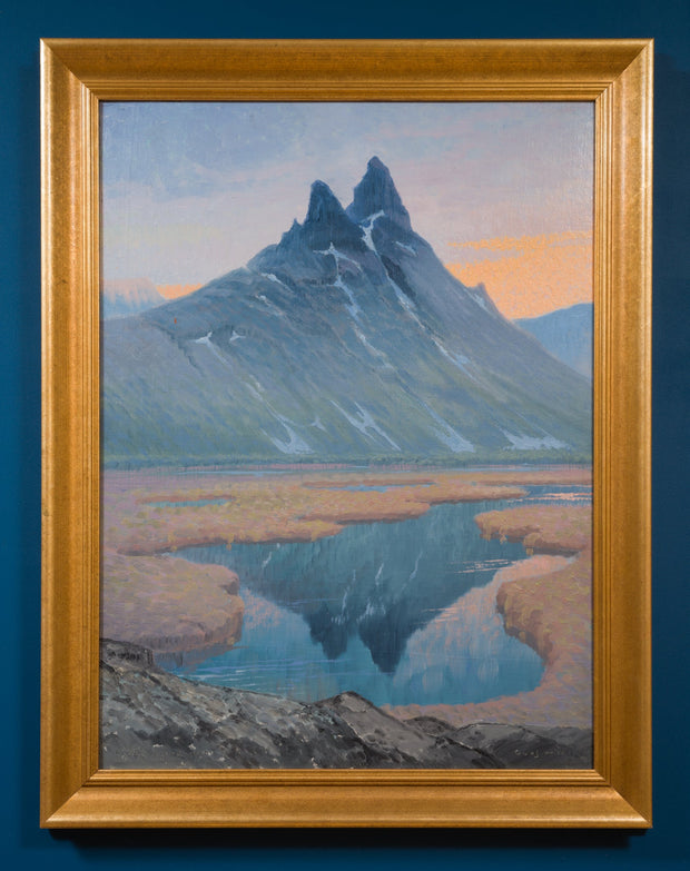 Olof Walfrid Nilsson - Lyngenfjord Mountain Landscape, Norway - CLASSICARTWORKS
