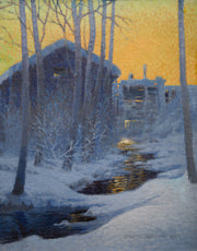 Olof Walfrid Nilsson - Winter Evening at the Mill - CLASSICARTWORKS