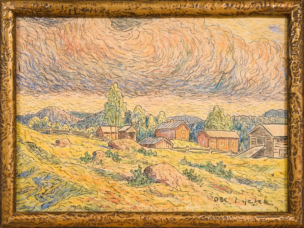 Oscar Lycke - Fäbod Settlement near Liden - CLASSICARTWORKS