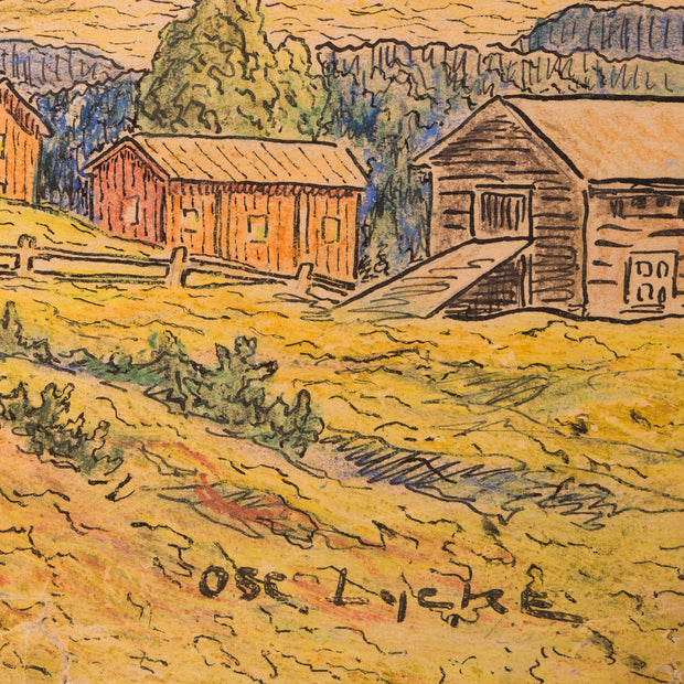 Oscar Lycke - Fäbod Settlement near Liden - CLASSICARTWORKS