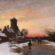 Oscar Törnå - Skaters at Sunset by the Village Creek, 1877 - CLASSICARTWORKS