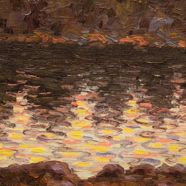 Otto Lindberg - A Lake View in the Evening Light - CLASSICARTWORKS