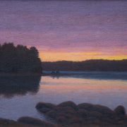Otto Lindberg - Sunset over the Lake, 1935 - CLASSICARTWORKS