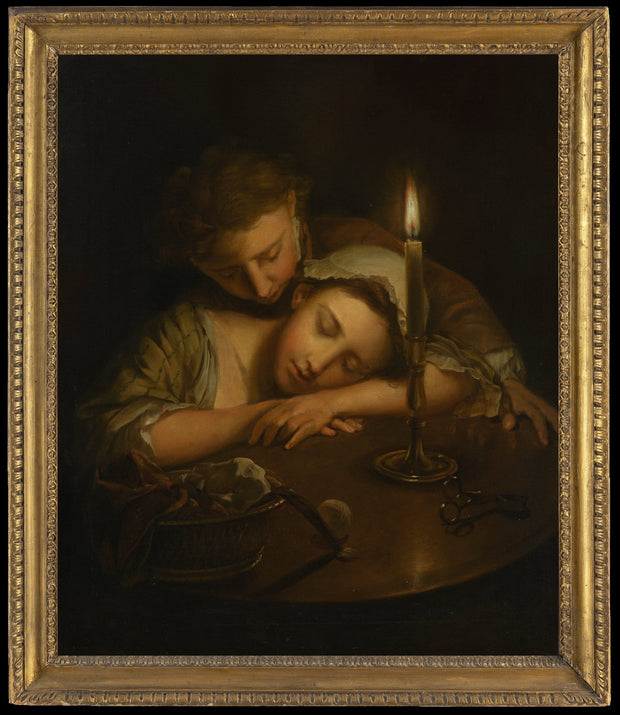 PHILIPPE MERCIER - LOVERS BY CANDLELIGHT - CLASSICARTWORKS