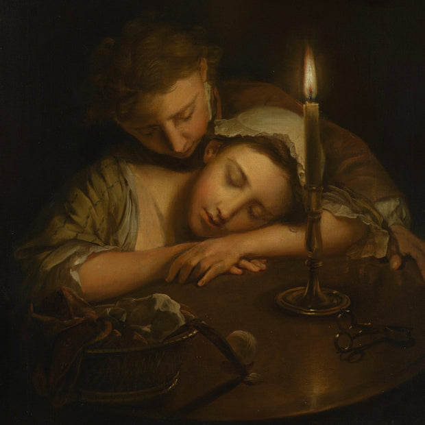 PHILIPPE MERCIER - LOVERS BY CANDLELIGHT - CLASSICARTWORKS