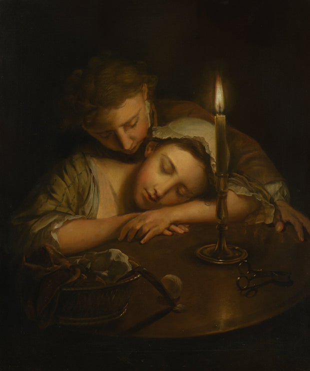 PHILIPPE MERCIER - LOVERS BY CANDLELIGHT - CLASSICARTWORKS