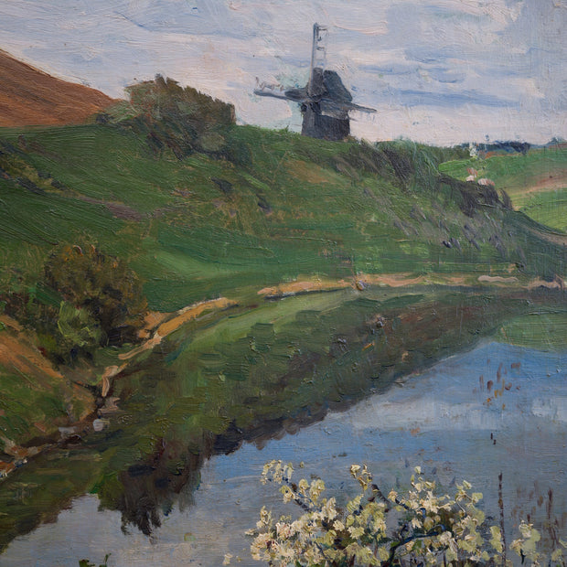 Reinhold Grohmann - German Autumn Landscape With Windmill - CLASSICARTWORKS