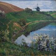 Reinhold Grohmann - German Autumn Landscape With Windmill - CLASSICARTWORKS