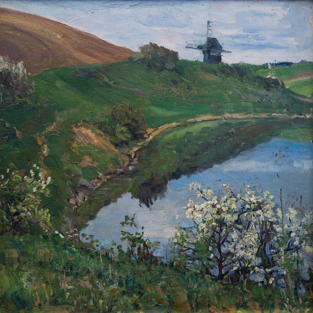 Reinhold Grohmann - German Autumn Landscape With Windmill - CLASSICARTWORKS