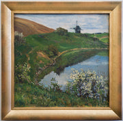 Reinhold Grohmann - German Autumn Landscape With Windmill - CLASSICARTWORKS
