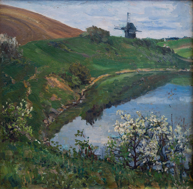 Reinhold Grohmann - German Autumn Landscape With Windmill - CLASSICARTWORKS