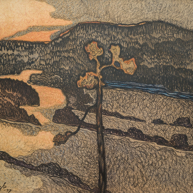 Victor Jernbergh - Evening Glow by the River, 1917 - CLASSICARTWORKS